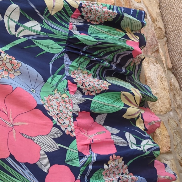 talbots voile hibiscus maxi dress - Picture 7 of 14